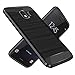 Dretal Galaxy J4 2018 Case, Carbon Fiber Shock Resistant Brushed Texture Soft TPU Phone case Anti-Fingerprint Flexible Full-Body Protective Cover for Samsung Galaxy J4 2018 (Black)