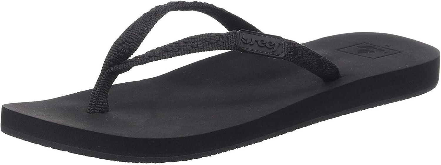 Amazon.com | Reef Womens Ginger Flip Flops Black | Flip-Flops