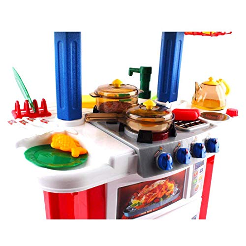 deAO Kinder-Küchenspielset “Happy Little Chef” (“Fröhlicher kleiner Koch”) mit Sound-und Lichteffekten und… – Bild 7