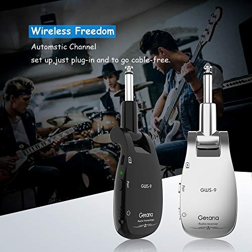 Getaria Wireless Guitar Transmitter Receiver set 2.4GH Wireless Guitar System for Electric Guitar Bass - Thumbnail 2