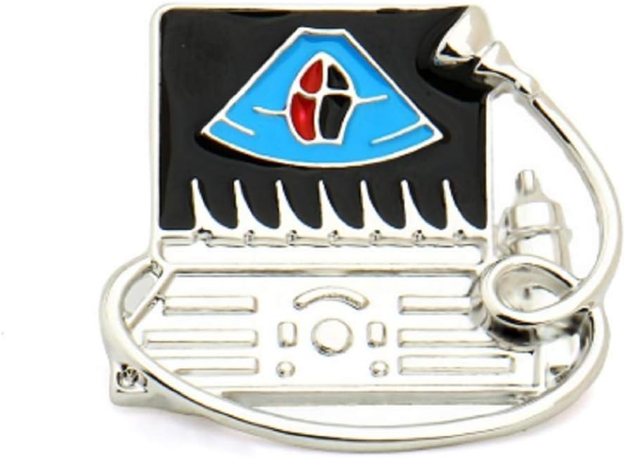 FTH Ultrasound Doppler Cardiovascular,Fetal,Obstetric 1" Pin Brooch.Perfect for Nuclear Medicine Ultrasound Technologist,& Radiology.Nice for Your ID Badge or Lapel