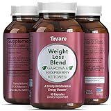 Pure & Natural Raspberry Ketones + Green Tea + Green Coffee Bean Extract + Garcinia Cambogia Supplement For Men & Women - Potent Weight Loss Pills - Appetite Suppressant - Fat Burner - Tevare