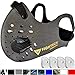 FIGHTECH Dust Mask | Mouth Mask Respirator with 4 Carbon Filters for Pollution Pollen Allergy Woodworking Mowing Running | Washable and Reusable Neoprene Half Face Mask (L/GRY)