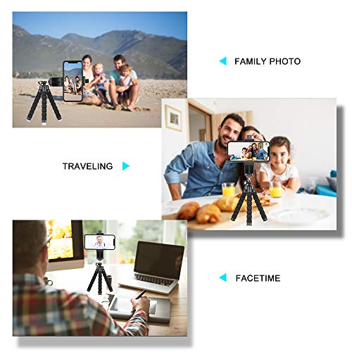 YOTOCversion Cell Phone Tripod, Premium Phone Tripod, Flexible Tripod with Wireless Remote Shutter, Compatible with iPhone/Android Samsung, Mini Tripod Stand Holder for Camera GoPro/Mobile Cell Phone