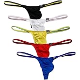 COMLIFE Mens Ice Silk T-Pants Spaghetti Strap Thongs Underwear