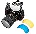 BlueBeach® Pop Up Flash Diffuser with Orange, White and Blue Colour Filter Compatible with Canon Nikon Sony Pentax Panasonic Fuji JVC Kodak DSLR Digital Camera Flash