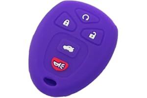 SEGADEN Silicone Cover Protector Case Holder Skin Jacket Compatible with CHEVROLET BUICK GMC CADILLAC PONTIAC SATURN 5 Button Remote Key Fob CV4606 Deep Purple
