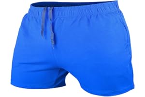 JEEING GEAR Men's Bodybuilding Workout Gym Shorts 3" 5" Inseam Sports Training Cotton with Pocket