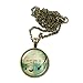 Peter Pan Necklace, Never Grow up Quote Jewelry, Round Glass Pendant Charm