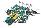 150pc Army Men Toy Soldiers Play Set Missiles Jets Tanks B2 Bomber