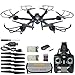MJX X601H FPV RC Quadcopter Drone Big Bundle with Altitude-Hold Wi-Fi HD Live Camera RTF Helicopter, Extra: 7.4V 700mAh Battery, Explosionproof Battery Safe Bag, Voltage Checker Warning Buzzer Black