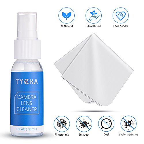 Tycka Professional Camera Cleaning Kit (with Waterproof case), 30ml Non-Toxic Alcohol-Free Cleaning Solution, Improved uni-Body air Blower, Cleaning swabs, lenspen for DSLR, Lens and Sensors