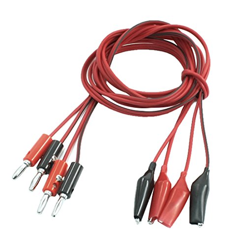 uxcell 2 Pair Alligator Test Lead Clip to Male Banana Cord Cable 1M - Thumbnail 3
