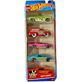 Hot Wheels HW Flames 5-Pack: 56 Ford F-100, 83 Chevy Silverado, 64 Impala, BLVD Bruiser, Muscle Speeder