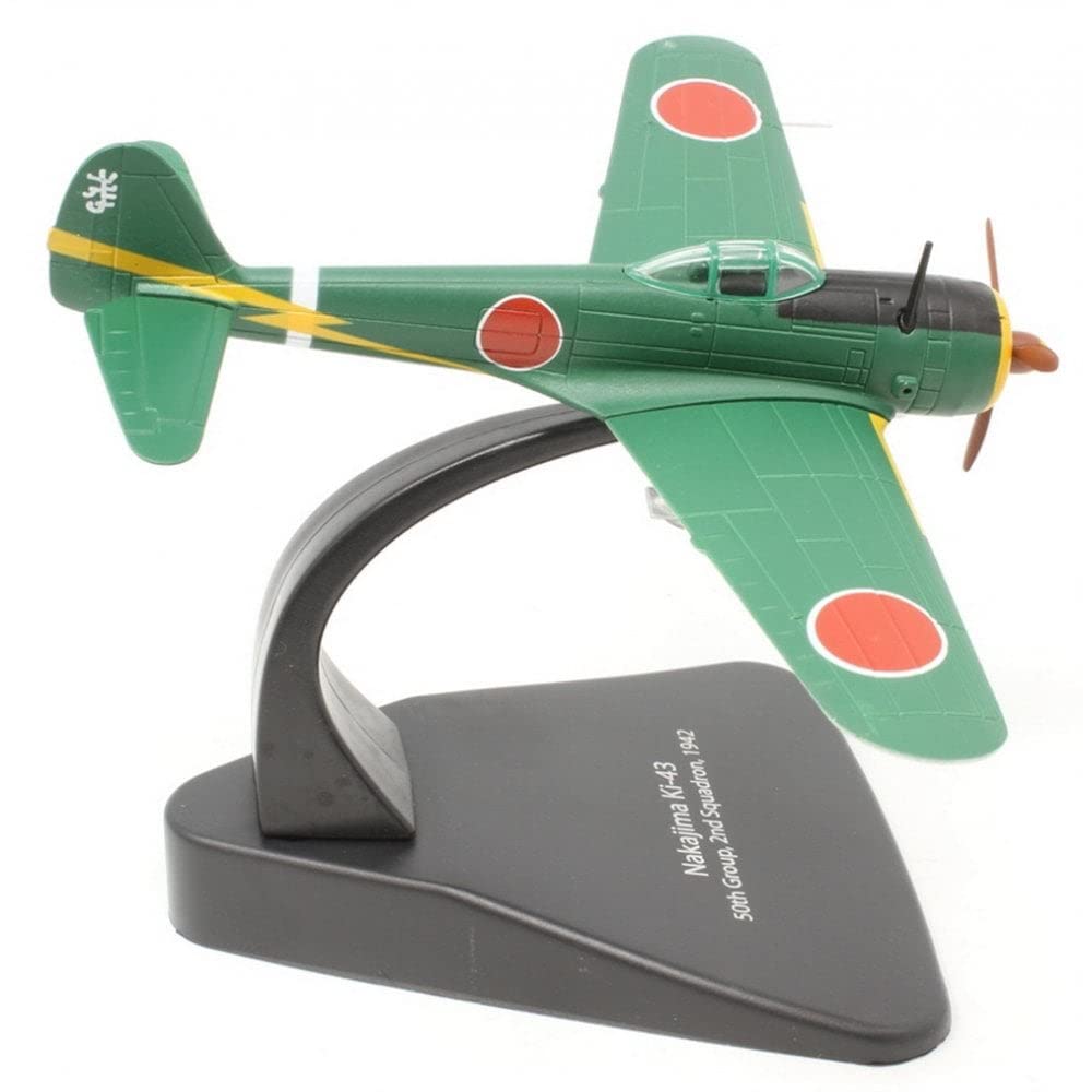 Oxford Diecast AC097 Nakajima Ki-43 50th Group 2nd Squadron 1942 - Green Metal Airplane Display Model - Unisex - Military - Adults & Aviation Fans