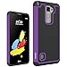 LG Stylo 2 Case, LG Stylo 2 V Case, OEAGO [Drop Protection] [Shock Proof] - Hybrid Dual Layer Rubber Plastic Impact Defender Hard Case Cover Shell for LG Stylo 2 / LG Stylo 2 V/LG Stylus 2 - Purple