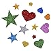 Outus 1.27 Ounce Foam Glitter Stickers, Star and Mini Heart