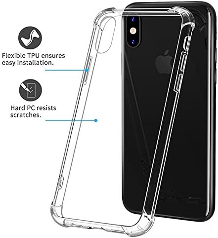 iPhone X Case, iPhone 10 Case, Touch Case Matte Finish Flexible Soft Gel TPU Cover Shell Skin [Support Wireless Charging] [Slim Fit] for Apple 5.8 In. iPhone X - Clear