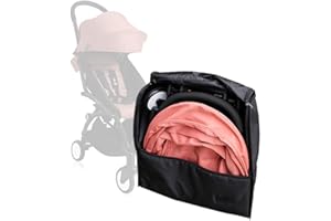 SeedFuture Stroller Storage Bag Black for Babyzen Yoyo, Stroller Accessories and Pram Travel Backpack Large