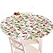 Collections Etc. Patterned Fitted Table Cover with Soft Flannel Backing and Durable Wipe-Clean Vinyl Construction
