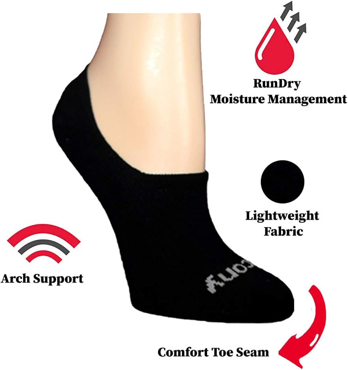Saucony Women's 8-pair No Show Cushioned Invisible Liner Socks at  Women’s Clothing store