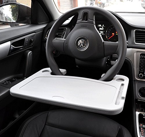 Cutequeen Trading car 1pcs Eating/Laptop Steering Wheel Desk Gray Grey(pack of 1)