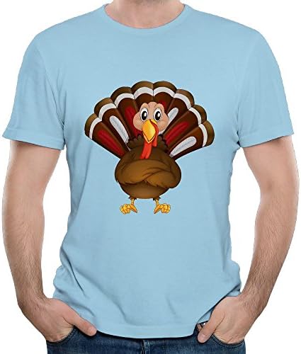 Eijudge Cool Thanksgiving Turkey Men's Short Sleeves Solid T-shirt