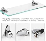 nasuniaoda 2x Glass Shelf Support Adjustable Polished Chrome Wall Mount Bracket view 2