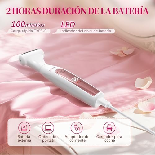 Afeitadora Eléctrica Mujer 4 en 1,IPX6 Recortadora Corporal
