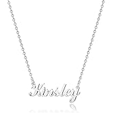 Hidepoo Kinsley Necklace - 18K Gold Plated Name Necklace for Women - Silver Name Necklaces