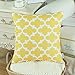 CaliTime Pack of 2 Soft Canvas Throw Pillow Covers Cases for Couch Sofa Home Decor Modern Quatrefoil Accent Geometric 18 X 18 Inches Bright Yellow
