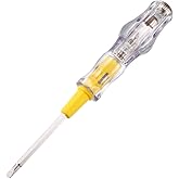 uxcell Voltage Tester Pen AC 100-500V with 3.5mm Slotted Phillips Screwdriver 151mm Length for Circuit Test, Clear and Yellow