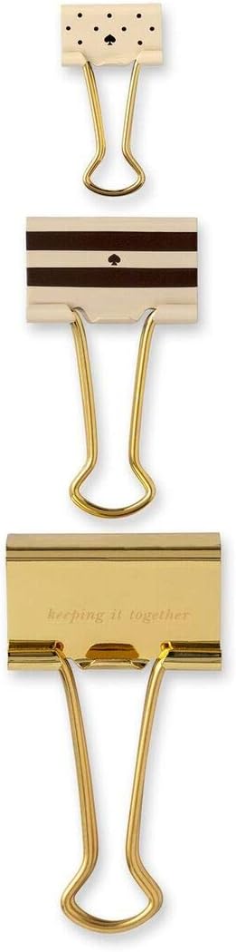 Kate Spade New York Binder Clips, Dots and Stripes