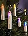 Lemonbest Battery Operated LED Flameless Taper Candles with Remote Control and Removable Clips for Christmas Decoration, Set of 10