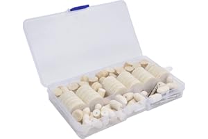 122Pcs Polishing Buffing Wheel Set, Wool Felt Polishing Wheel with 1/8 inch Connection Shank, Mini Brush Polishing Kit Rotary