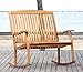 Cambridge Casual Superior Indonesian Teak Arie Loveseat Rocking Chair