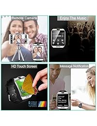 Reloj inteligente Bluetooth teléfono con visualización táctil con ranura para tarjeta SIM, impermeable SmartWatch para Android y iPhone Smart muñeca reloj para niños hombres mujeres