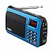 Rolton W405 Portable Mini FM Radio Speaker Music Player TF Card for PC iPod Phone with LED Display (Blue)
