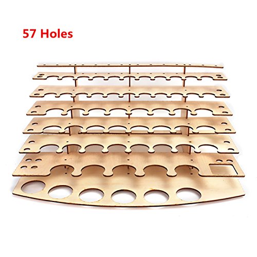 CAVEEN Paint Stand 57 Pots Wooden Acrylic Color Paints Bottle Storage Rack Holder Modular Organizer - Thumbnail 4