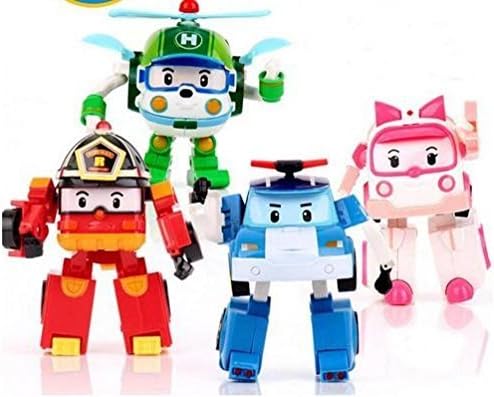 4pcs/Set Robocar Poli Toy Korea Robot Car Transformation Toys For Kids juguete de regalo by Ptoy