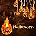 GIGALUMI Halloween Pumpkin String Lights 20 LEDs 8.2ft Battery Operated Jack-O-Lantern Lights for Halloween, Christmas, Party, Holiday