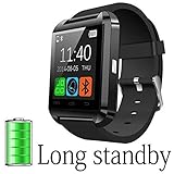 A8 POWER U8 Bluetooth Watch Smart WristWatch Phone Mate for Smartphones Android Samsung S2/S3/S4/S5/Note 2/Note 3 HTC (Black)