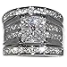 Contemporary 2.86 Ct. Cubic Zirconia Cz 3 Pc. Engagement Bridal Wedding Ring Set
