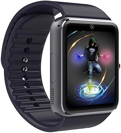 NOVPEAK Bluetooth Smart Watch with SIM Card Slot, NFC Smartwatch Phone for IOS iPhone Android Samsung HTC Sony LG Nokia Smartphones Men Women Kids (Black)