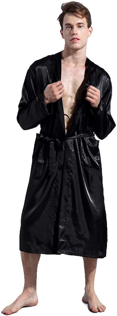 black silk robe mens