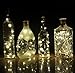 COSOON Set of 6 Wine Bottle Cork Lights Copper String Lights - 15LED 28Inch Wire String Lights for Bottle DIY, Wedding, Halloween, Christmas, Party Decor (Warm white) T008