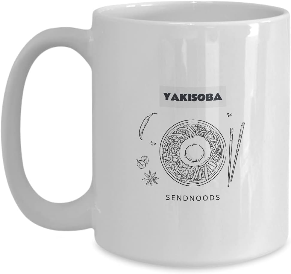 Mug Yakisoba Gift For Japanese Dish Lover Japan Food Asian Fan Funny Send Noods Pun Gag Coffee Tea Cup Large 15 Oz