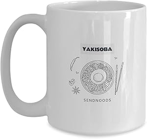 Mug Yakisoba Gift For Japanese Dish Lover Japan Food Asian Fan Funny Send Noods Pun Gag Coffee Tea Cup Large 15 Oz