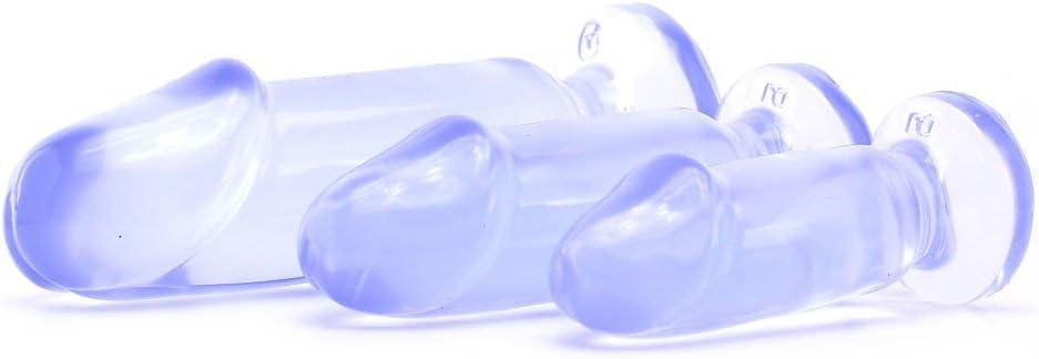Doc Johnson Crystal Jellies Anal Starter Kit Clear Anal Plug, 3 Count (Pack of 1) - Image 4