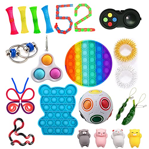 Fidget Toy Set 25 Pcs Sensory Fdiget Toy Pack for Kids Adults Anti